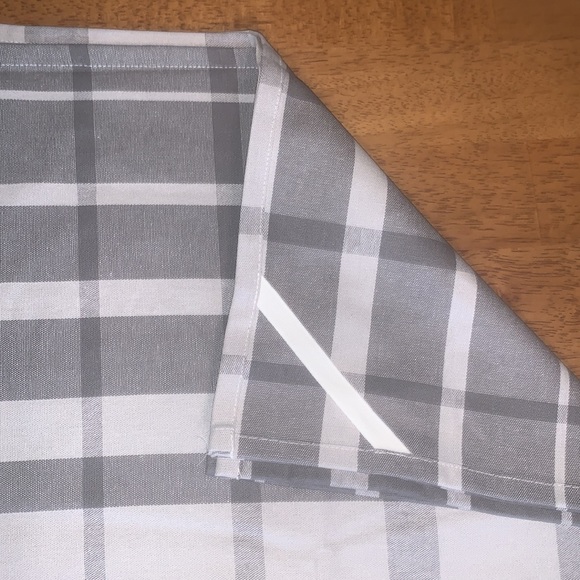 Quiltina New In Package set of four placemats, gray checkered 100% cotton BOGO 🌻 - Picture 9 of 13